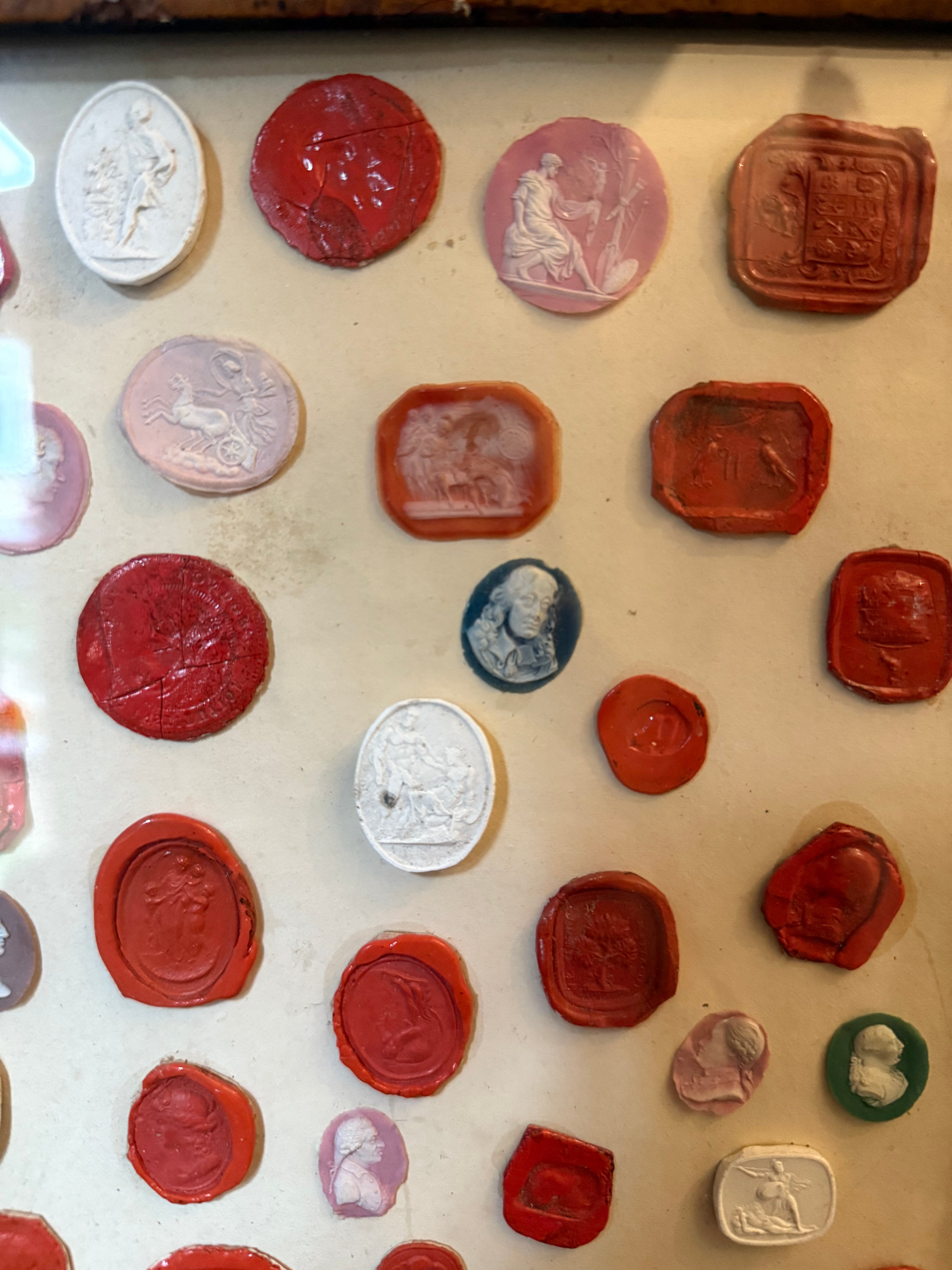 Antique Grand Tour collection of seals and intaglios