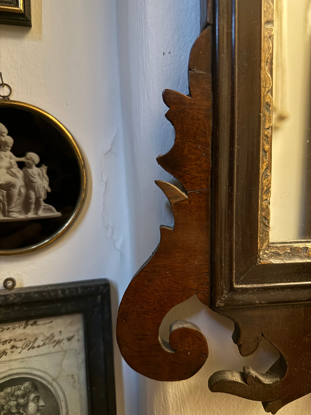 George III original ho ho bird fretwork mirror