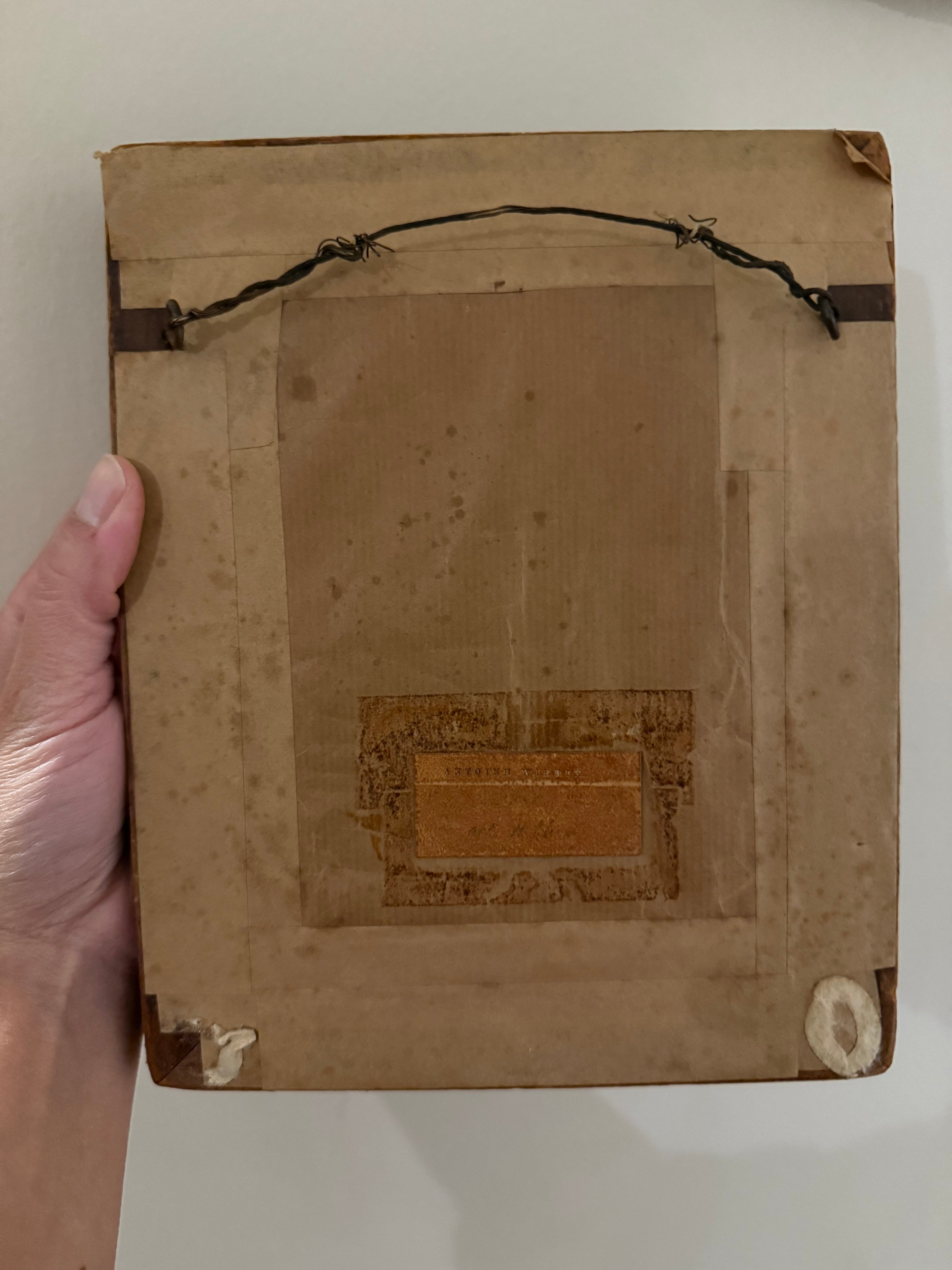 Antique Old Master engraving of Thomas More by Antony Weirx circa 1620 in satinwood frame