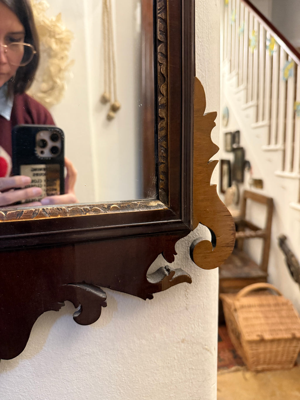 George III original ho ho bird fretwork mirror