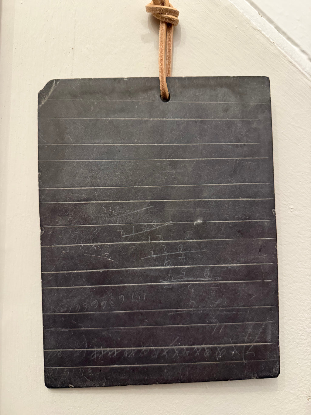 Antique Welsh slate lined school tablet