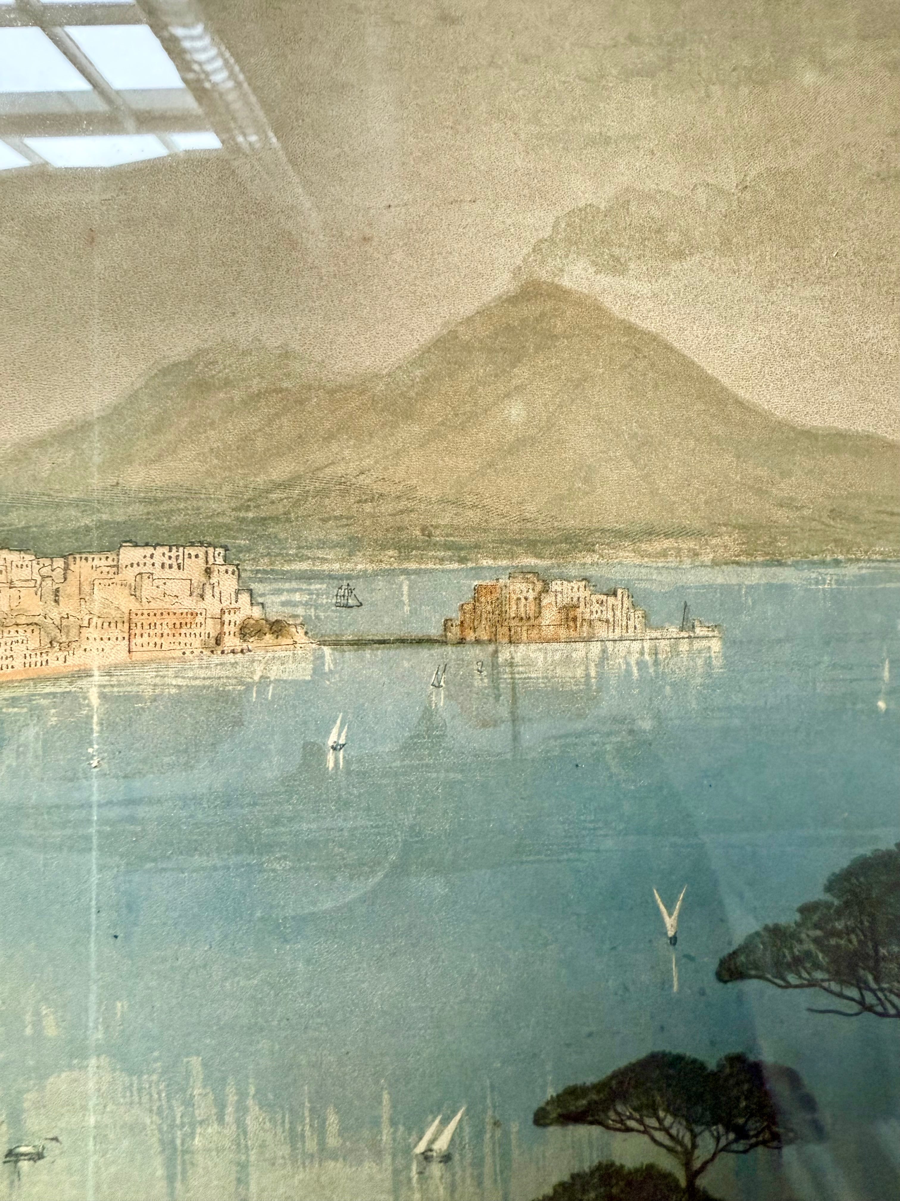 19th century chromolithograph of the Bay of Naples