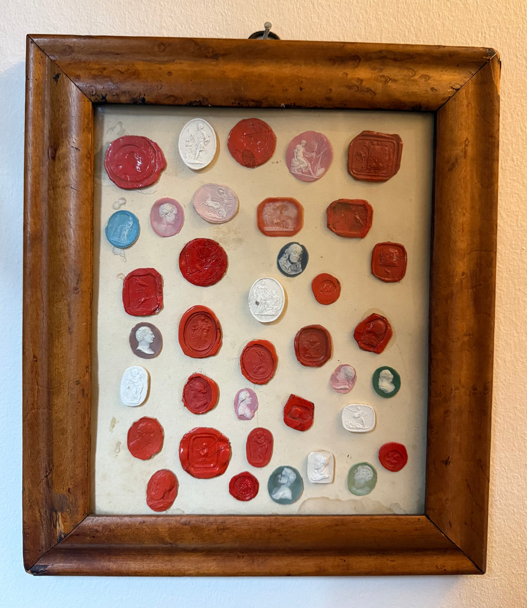 Antique Grand Tour collection of seals and intaglios