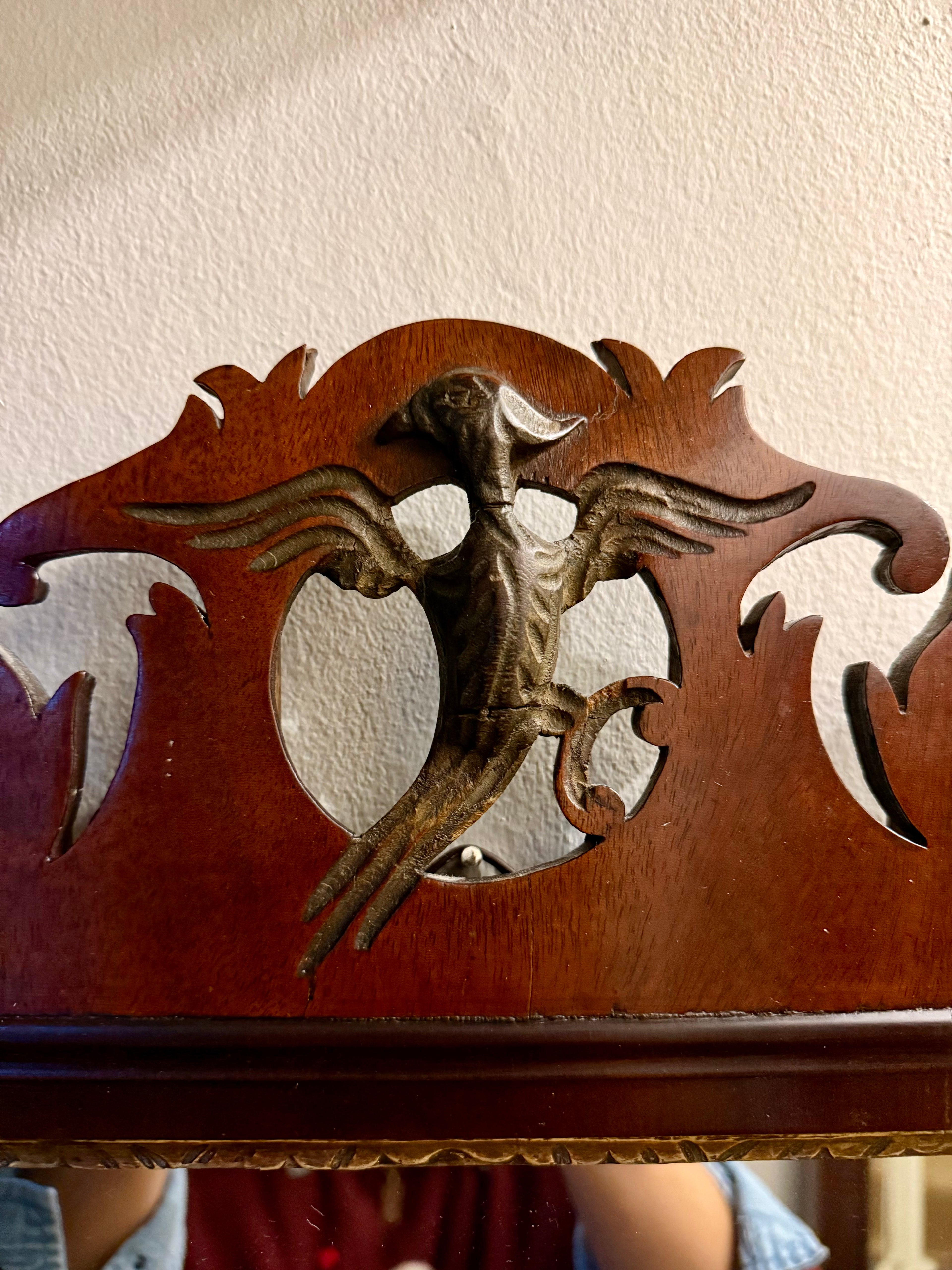 George III original ho ho bird fretwork mirror