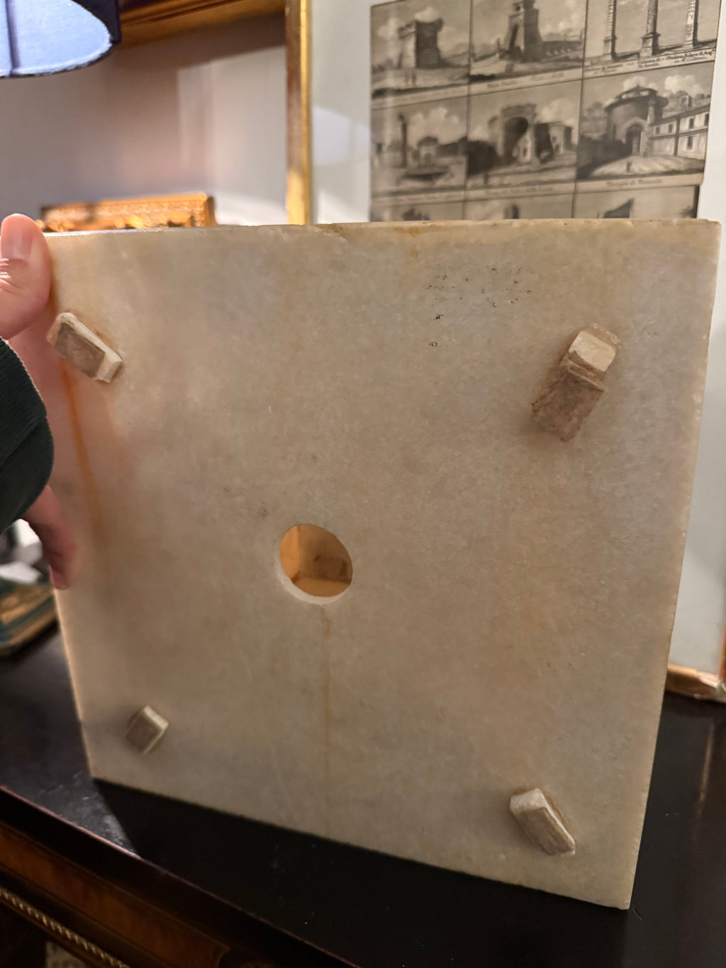 Miniature scale alabaster model of the Taj Mahal