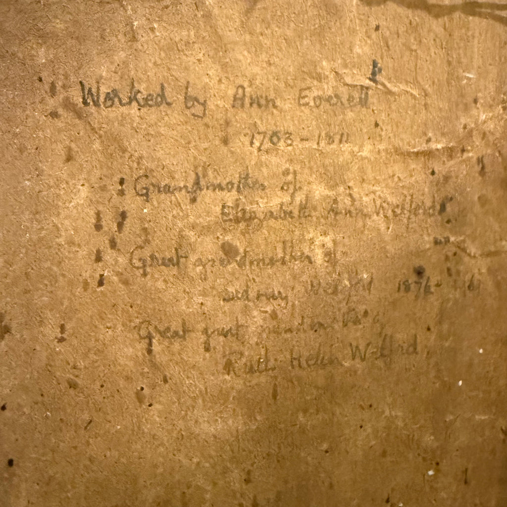 Late Georgian silkwork in original frame