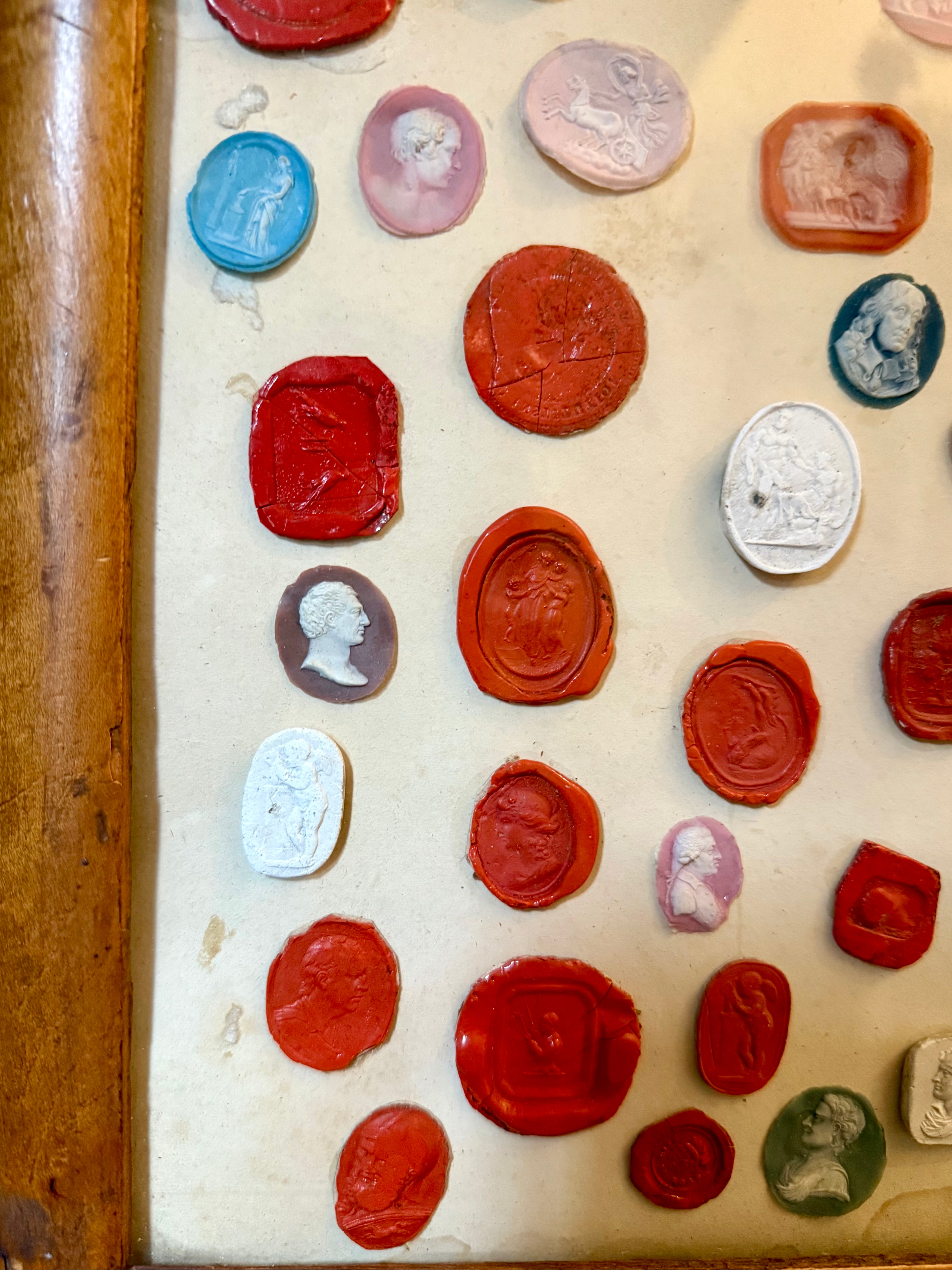 Antique Grand Tour collection of seals and intaglios