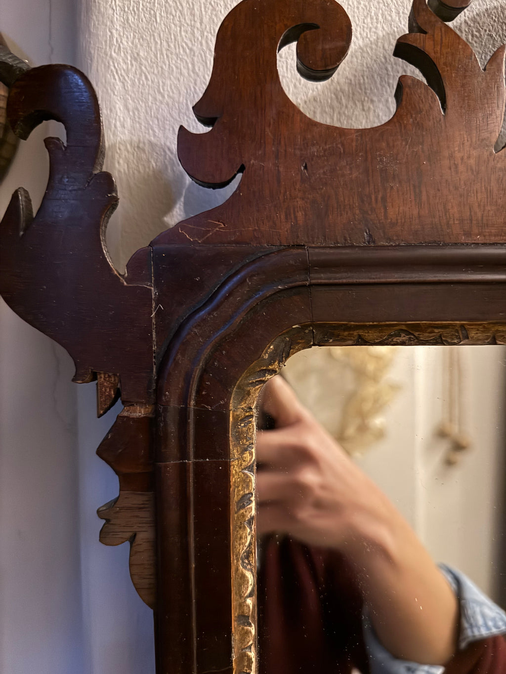 George III original ho ho bird fretwork mirror