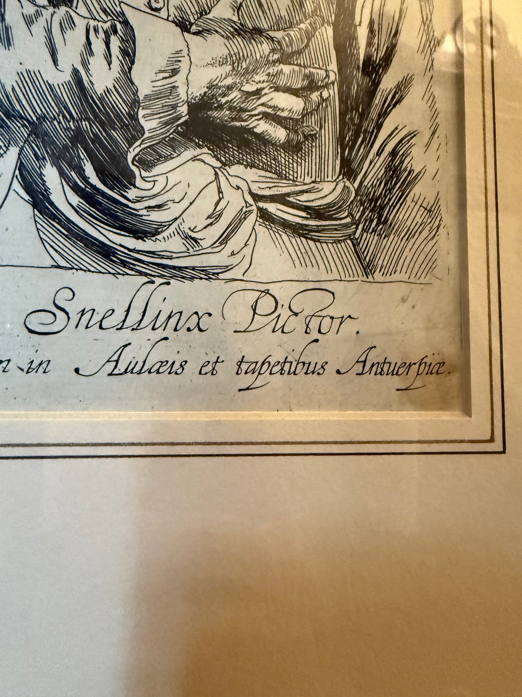 Flemish Old Master Anthony Van Dyck etching of Jan Snellinx