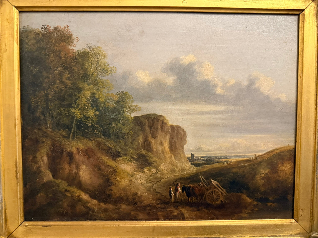 Early 19th century oil on board of Norfolk Sand Pit