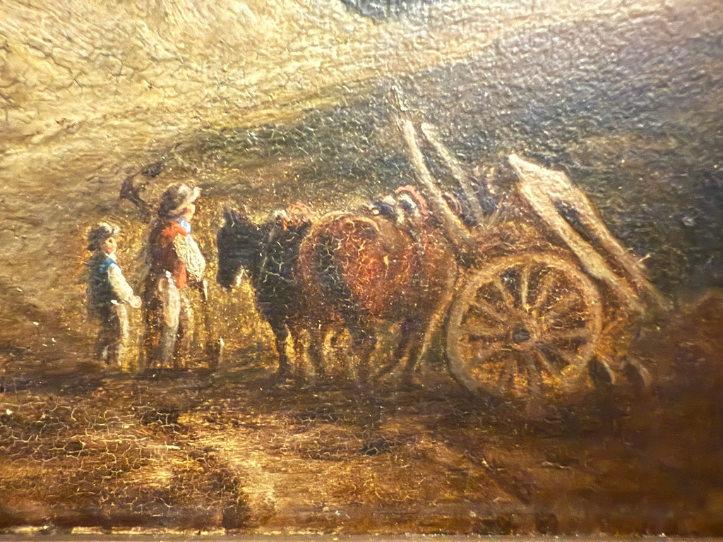 Early 19th century oil on board of Norfolk Sand Pit