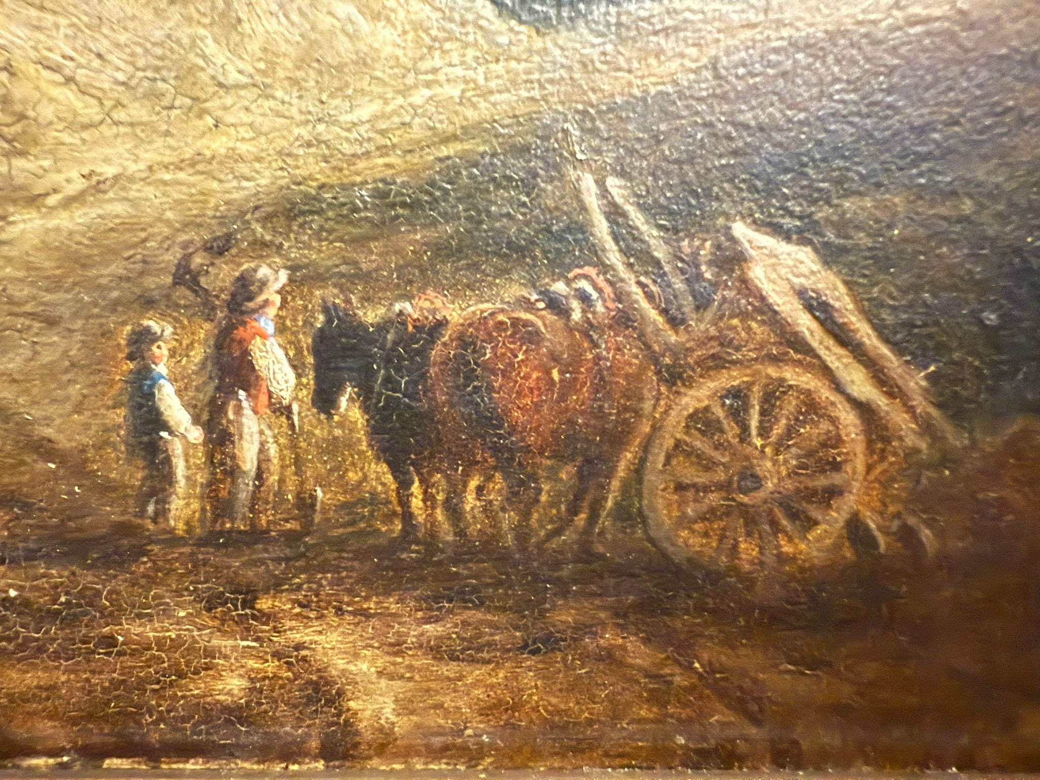 Early 19th century oil on board of Norfolk Sand Pit