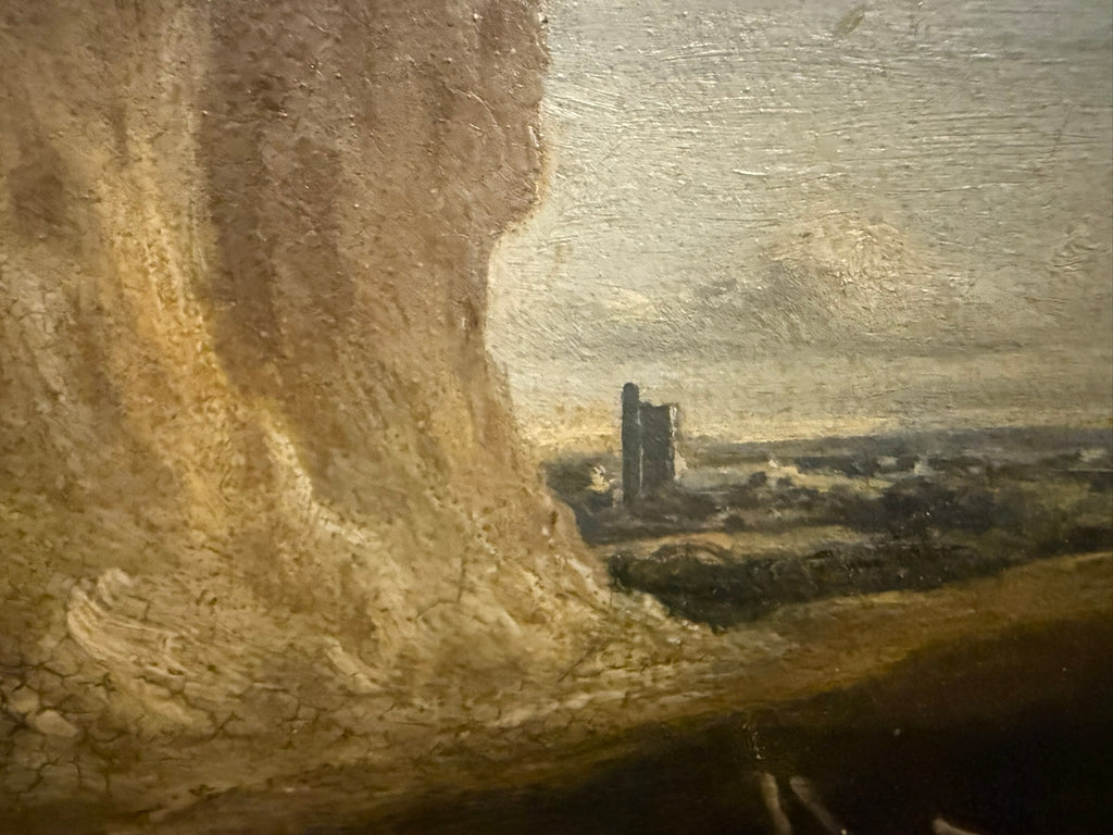 Early 19th century oil on board of Norfolk Sand Pit
