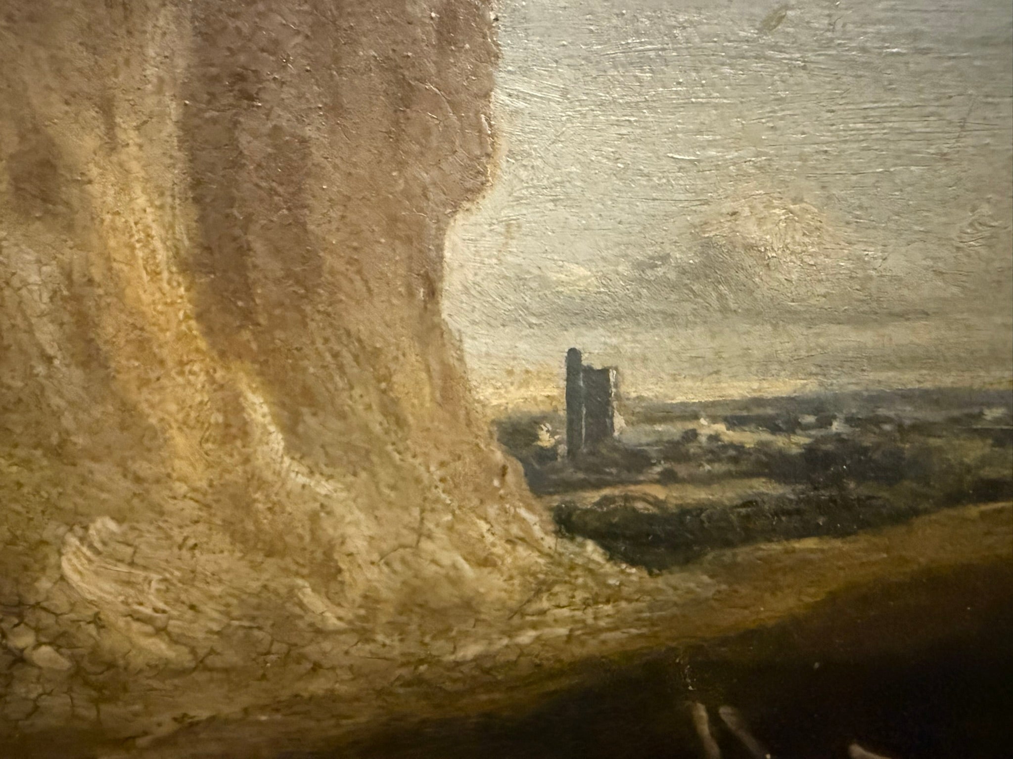 Early 19th century oil on board of Norfolk Sand Pit