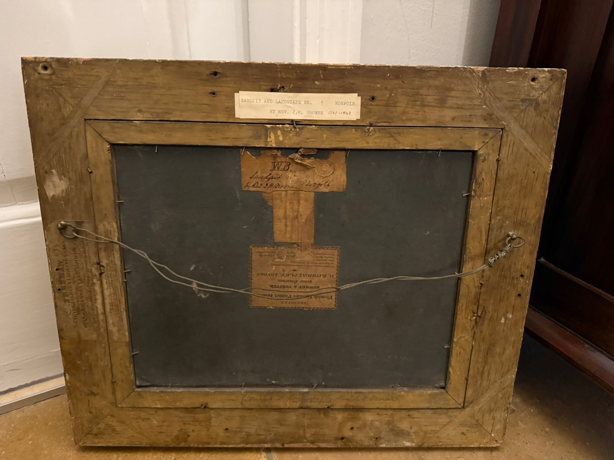 Early 19th century oil on board of Norfolk Sand Pit