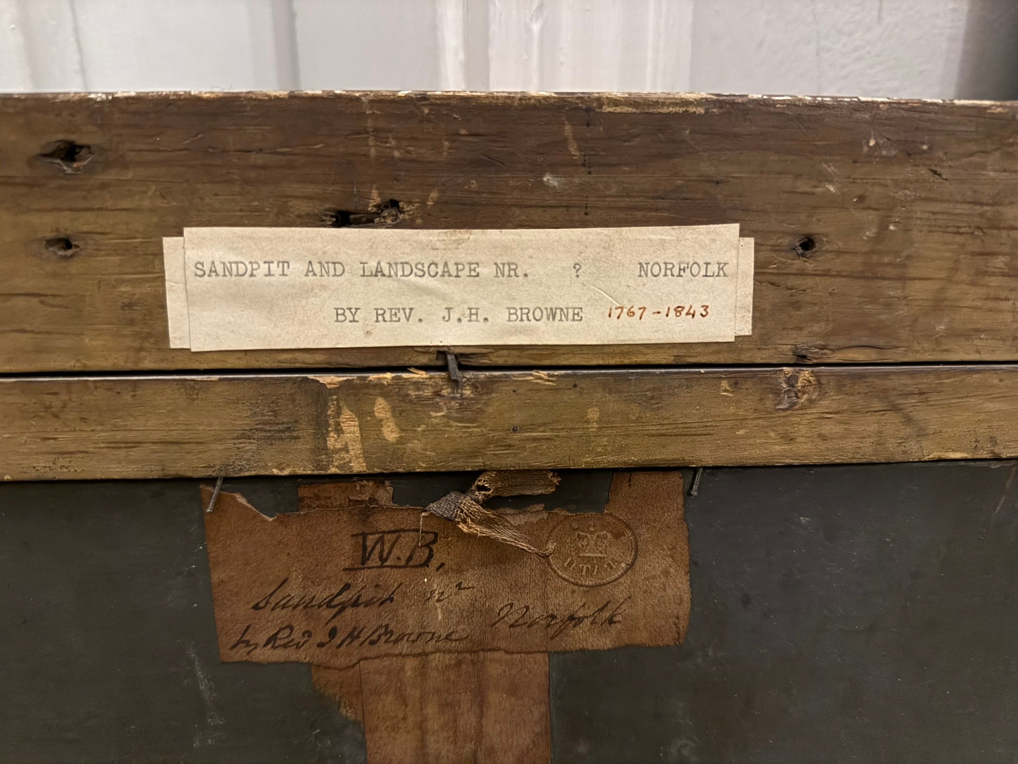 Early 19th century oil on board of Norfolk Sand Pit