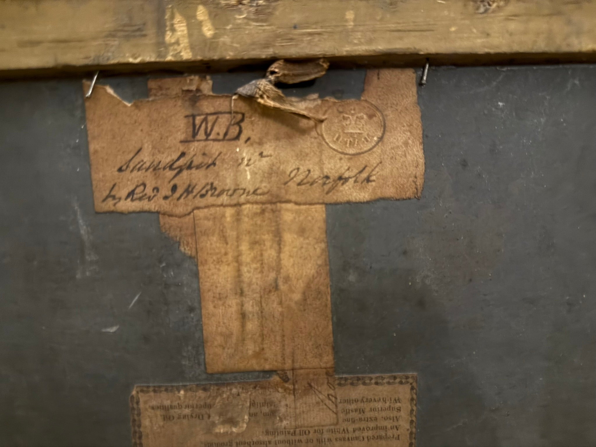 Early 19th century oil on board of Norfolk Sand Pit