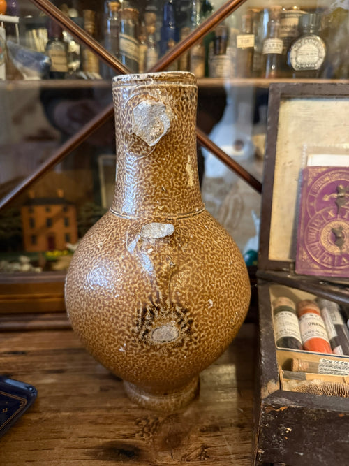 17th century salt glazed stoneware vessel