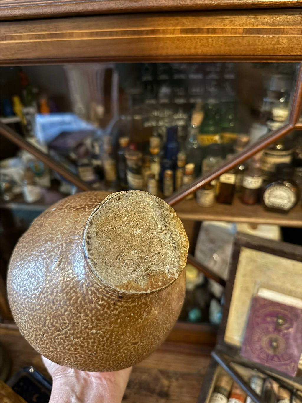 17th century salt glazed stoneware vessel