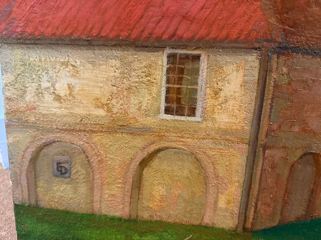 Mid century oil on canvas landscape painting