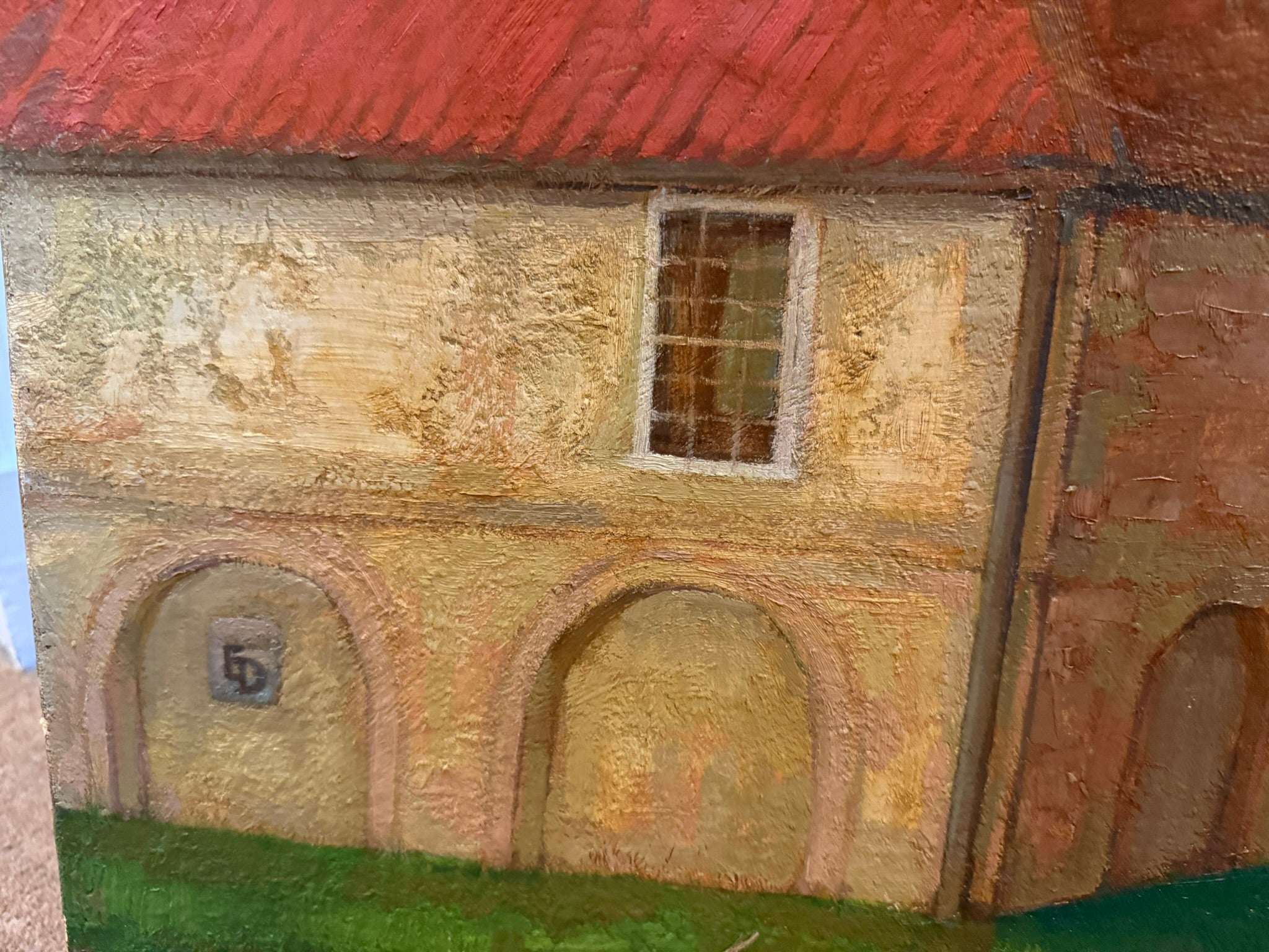 Mid century oil on canvas landscape painting